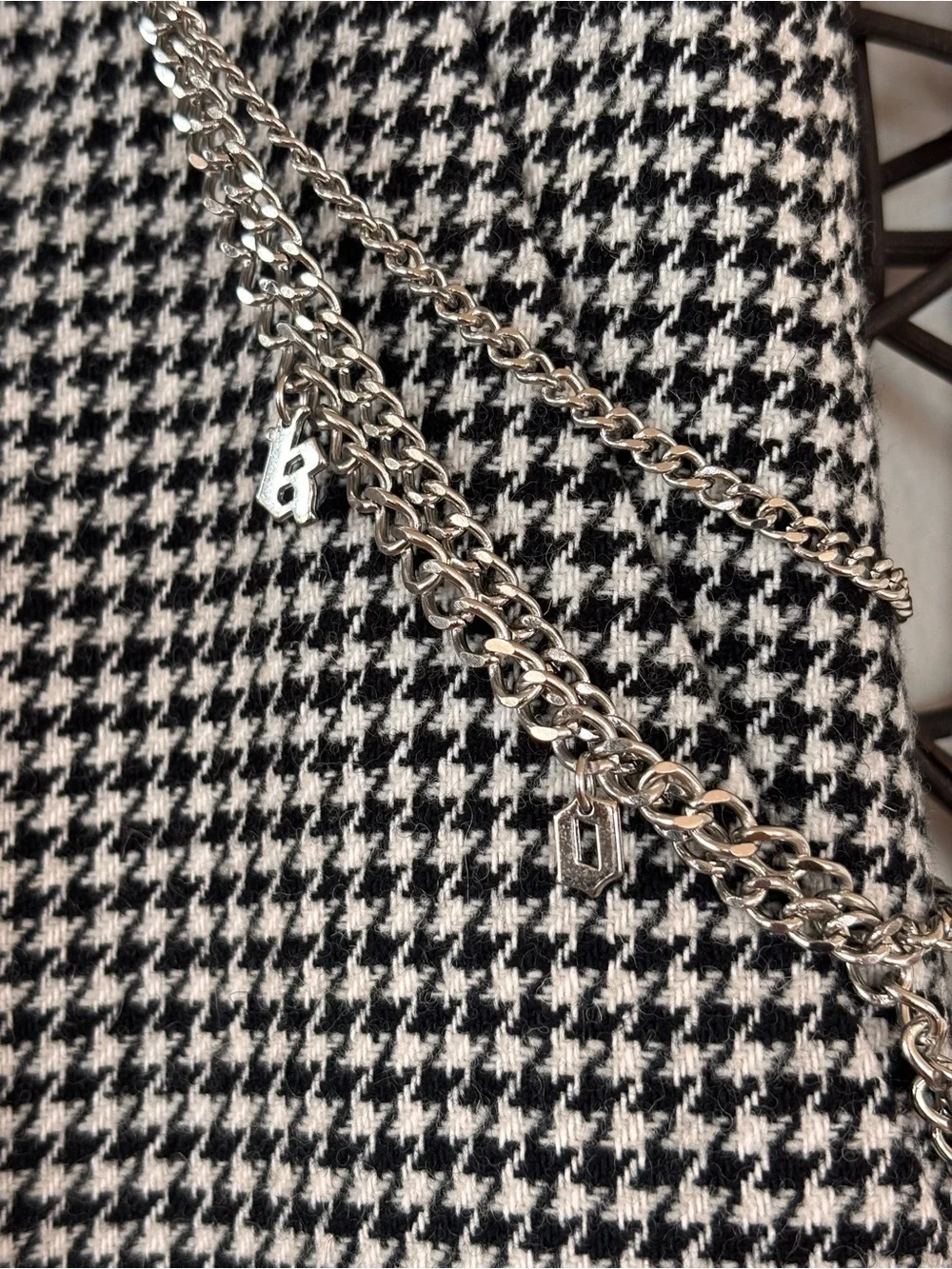 THE KOOPLES French Luxury Paris Houndstooth Chain Detail Trousers — NWT - Picture 12 of 16